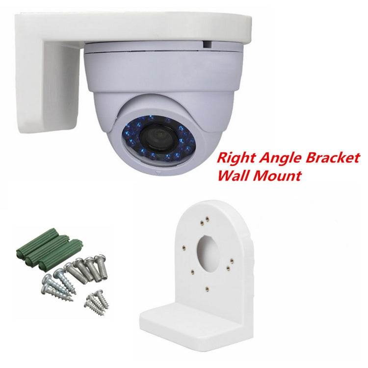 L-Type 3.5 inch Plastic Right Angle Bracket Wall Mount for CCTV Dome IP Security Camera L-Type 3.5 inch Plastic Right Angle Bracket Wall Mount for CCTV Dome IP Security Camera